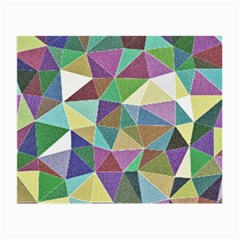 Colorful Triangles, Pencil Drawing Art Small Glasses Cloth (2-side) by picsaspassion