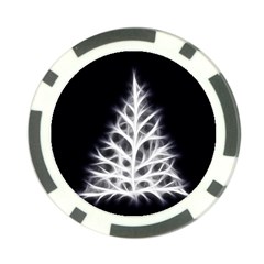 Christmas Fir, Black And White Poker Chip Card Guards (10 Pack)  by picsaspassion