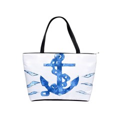 Anchor Aquarel Painting Art, Soft Blue Shoulder Handbags by picsaspassion