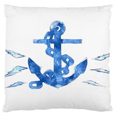 Anchor Aquarel Painting Art, Soft Blue Standard Flano Cushion Case (one Side)