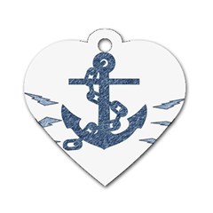 Anchor Pencil Drawing Art Dog Tag Heart (one Side) by picsaspassion