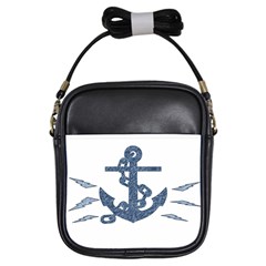 Anchor Pencil Drawing Art Girls Sling Bags by picsaspassion