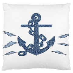 Anchor Pencil Drawing Art Standard Flano Cushion Case (two Sides) by picsaspassion