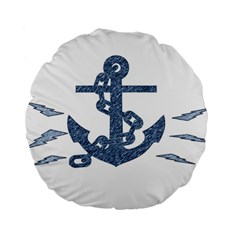 Anchor Pencil Drawing Art Standard 15  Premium Flano Round Cushions