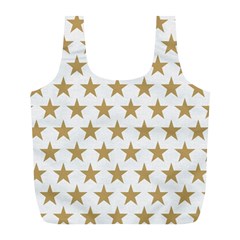 Golden Stars Pattern Full Print Recycle Bags (l)  by picsaspassion