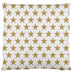 Golden stars pattern Large Flano Cushion Case (Two Sides) Back