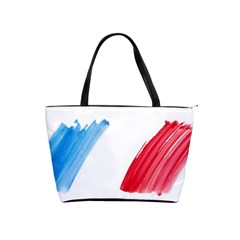 Tricolor Banner France Shoulder Handbags by picsaspassion