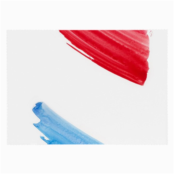 Tricolor banner watercolor painting, red blue white Large Glasses Cloth (2-Side)