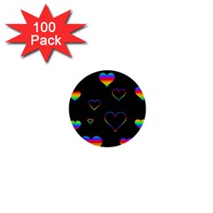 Rainbow Harts 1  Mini Buttons (100 Pack)  by Valentinaart