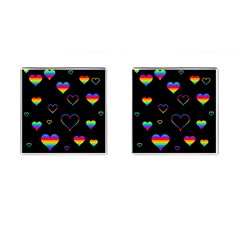 Rainbow Harts Cufflinks (square) by Valentinaart