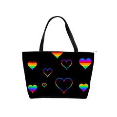 Rainbow Harts Shoulder Handbags by Valentinaart