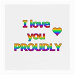 I love you proudly 2 Medium Glasses Cloth Front