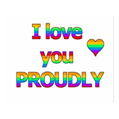 I Love You Proudly 2 Double Sided Flano Blanket (large)  by Valentinaart