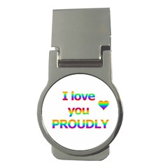 Proudly Love Money Clips (round)  by Valentinaart