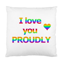 Proudly Love Standard Cushion Case (two Sides) by Valentinaart