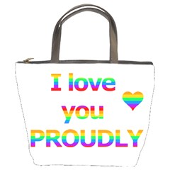 Proudly Love Bucket Bags by Valentinaart
