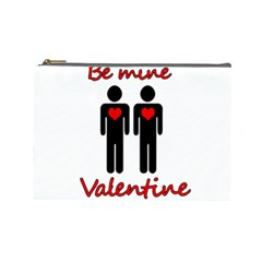 Be Mine Valentine Cosmetic Bag (large)  by Valentinaart