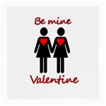 Be my Valentine 2 Medium Glasses Cloth Front