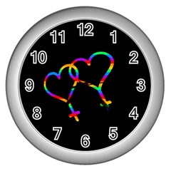 Love Is Love Wall Clocks (silver) 
