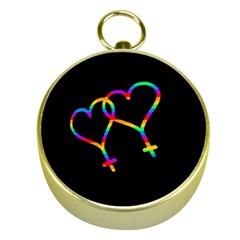 Love Is Love Gold Compasses by Valentinaart