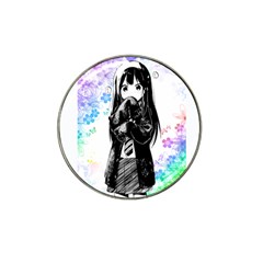 Shy Anime Girl Hat Clip Ball Marker (10 Pack) by Brittlevirginclothing