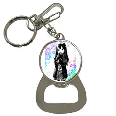 Shy Anime Girl Bottle Opener Key Chains by Brittlevirginclothing