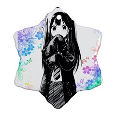 Shy Anime Girl Ornament (snowflake) 