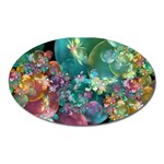 Butterflies, Bubbles, And Flowers Oval Magnet Front