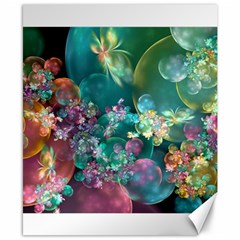 Butterflies, Bubbles, And Flowers Canvas 8  X 10  by WolfepawFractals