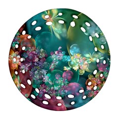 Butterflies, Bubbles, And Flowers Ornament (round Filigree)  by WolfepawFractals