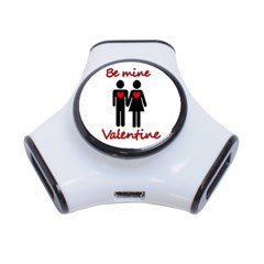 Be Mine Valentine 3-port Usb Hub by Valentinaart