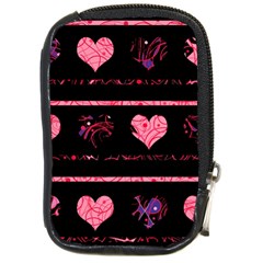 Pink Elegant Harts Pattern Compact Camera Cases