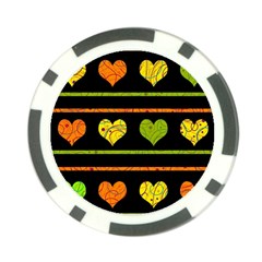 Colorful Harts Pattern Poker Chip Card Guards (10 Pack)  by Valentinaart