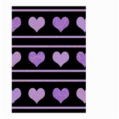Purple Harts Pattern Small Garden Flag (two Sides) by Valentinaart
