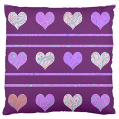 Purple Harts Pattern 2 Standard Flano Cushion Case (two Sides) by Valentinaart