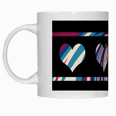 Colorful Harts Pattern White Mugs by Valentinaart