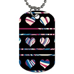 Colorful Harts Pattern Dog Tag (one Side) by Valentinaart