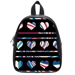 Colorful Harts Pattern School Bags (small)  by Valentinaart