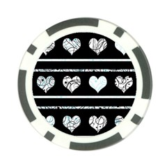 Elegant Harts Pattern Poker Chip Card Guards (10 Pack)  by Valentinaart