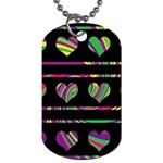 Colorful harts pattern Dog Tag (One Side) Front