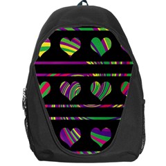 Colorful Harts Pattern Backpack Bag by Valentinaart