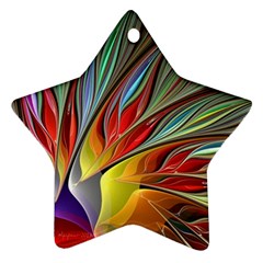 Fractal Bird Of Paradise Ornament (star) by WolfepawFractals