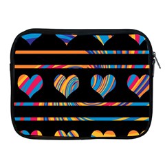 Colorful Harts Pattern Apple Ipad 2/3/4 Zipper Cases by Valentinaart