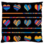 Colorful harts pattern Standard Flano Cushion Case (Two Sides) Front
