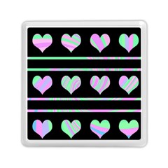 Pastel Harts Pattern Memory Card Reader (square)  by Valentinaart