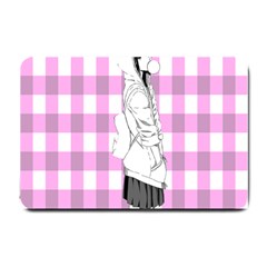 Cute Anime Girl Small Doormat  by Brittlevirginclothing