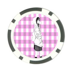 Cute Anime Girl Poker Chip Card Guards by Brittlevirginclothing