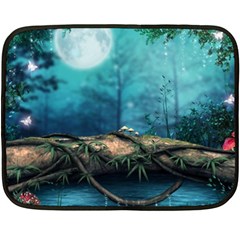 Fantasy Nature  Double Sided Fleece Blanket (mini)  by Brittlevirginclothing