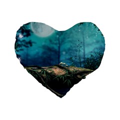 Fantasy Nature  Standard 16  Premium Heart Shape Cushions by Brittlevirginclothing