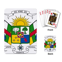 Coat Of Arms Of The Central African Republic Playing Card by abbeyz71